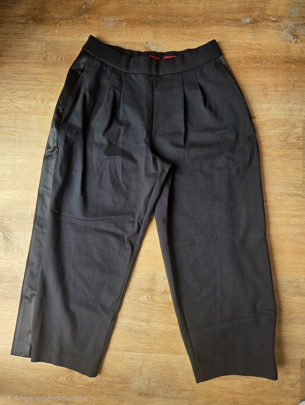 SPANX Ponte Knit Pleated Tuxedo Pants Size L - Picture 3 of 11